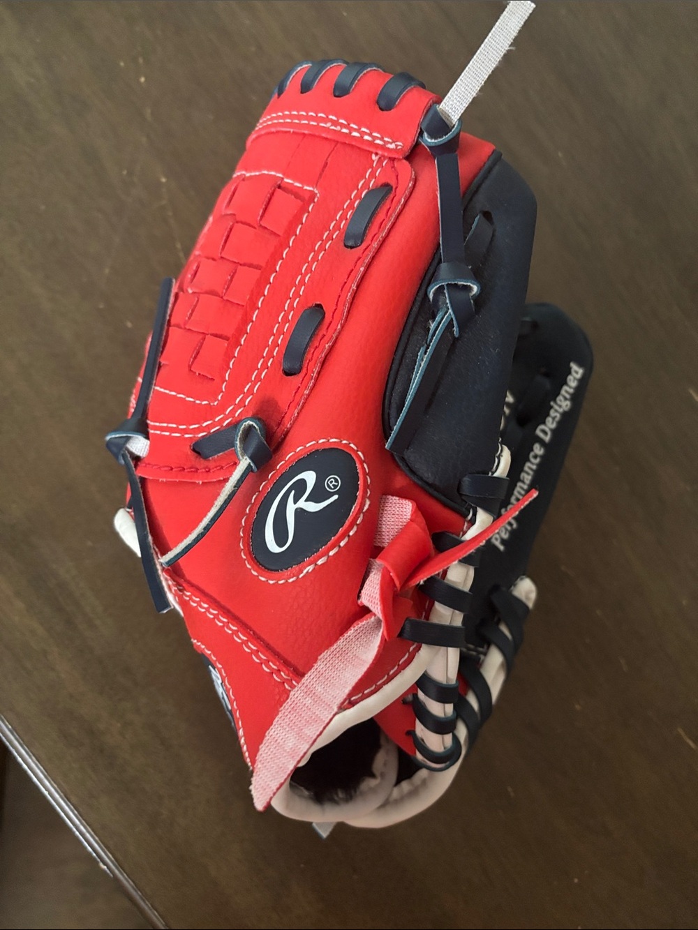 Rawlings Red and Navy Kids Baseball Glove